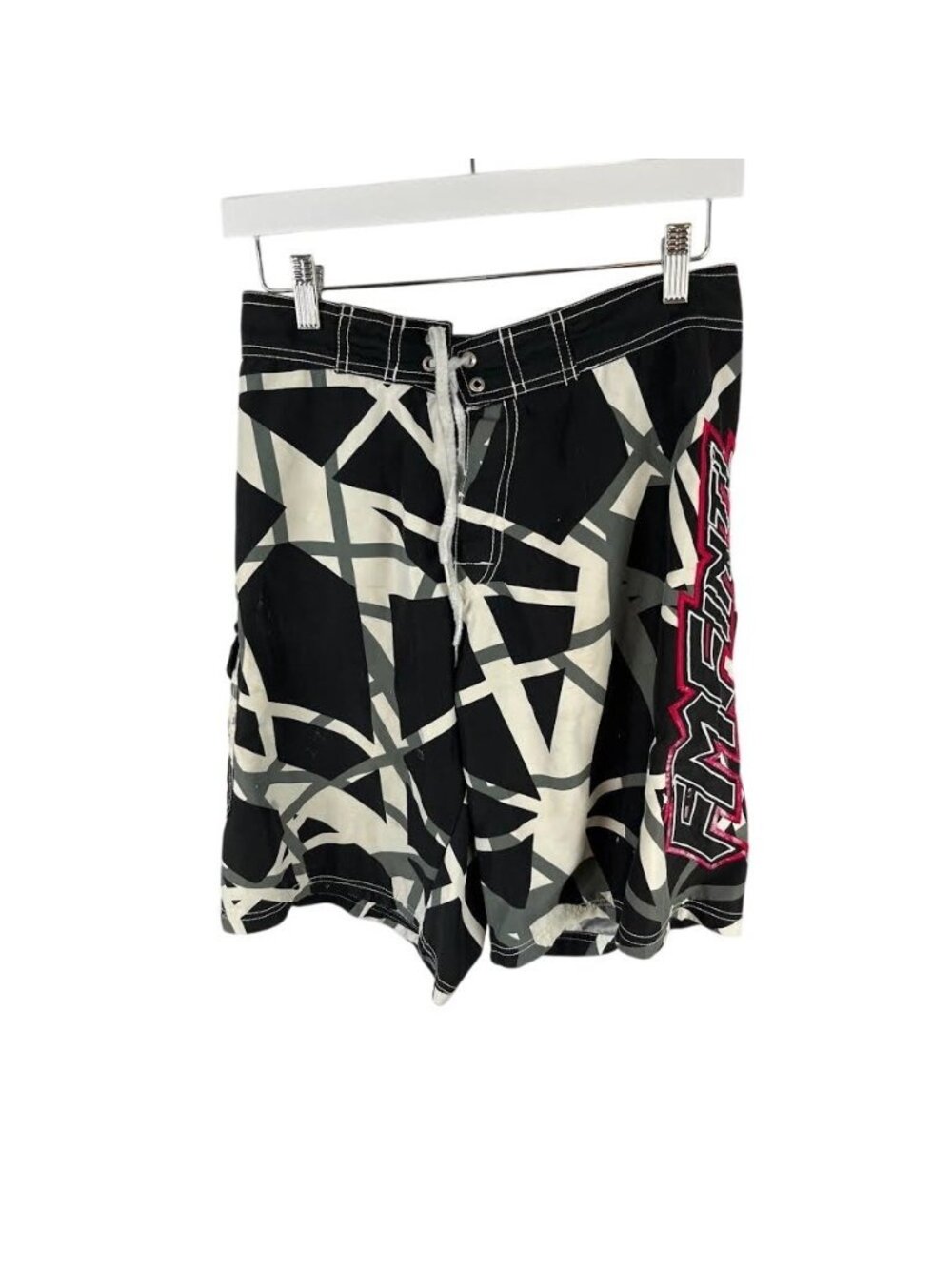 FMF Mens Swim Trunks 32 Board Shorts Abstract Print Mesh Lined Surf